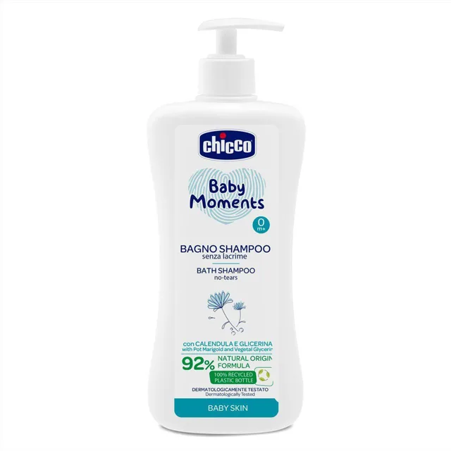 Chicco Sprchový gel 2v1 s dávkovačem Baby Moments 0m+ 750 ml