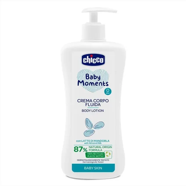 CHICCO Tělové mandlové mléko Baby Moments 500 ml, 0m+