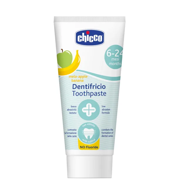 Chicco Zubní pasta bez fluóru 6–24 měsíců 50 ml jablko-banán