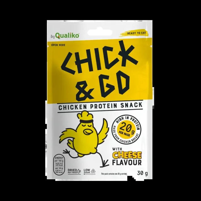 Chick&Go Sušené kuřecí plátky se sýrovou příchutí