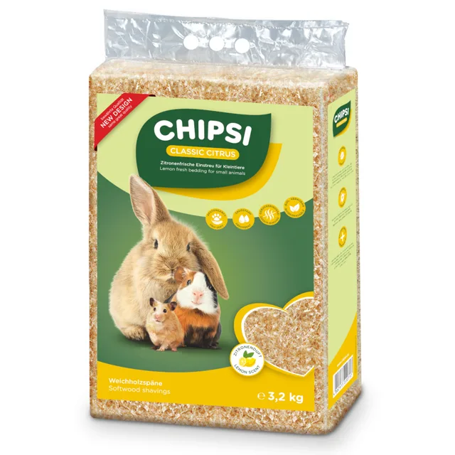 Chipsi Citrus stelivo pro domácí zvířata - 3,2 kg (cca 60 litrů)