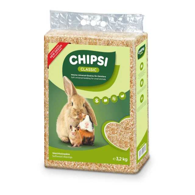 Chipsi Classic stelivo pro domácí zvířata - 3,2 kg (cca 60 litrů)
