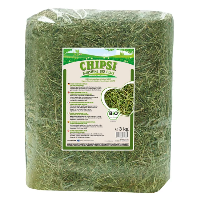 Chipsi Sunshine Bio luční seno - 2 x 3 kg