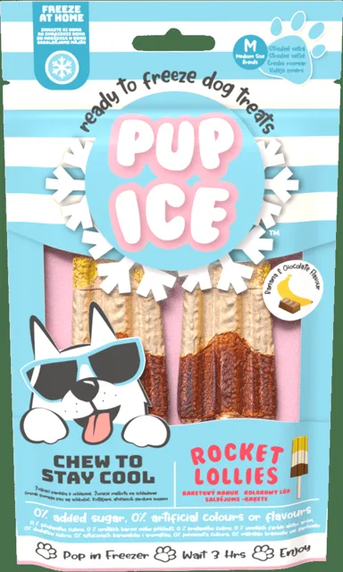 Chladící pochoutka Pup Ice zmrzlina pro psy banán, karob 2ks 90g