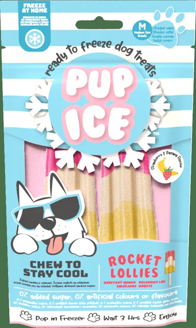 Chladící pochoutka Pup Ice zmrzlina pro psy jahoda, banán 2ks 90g