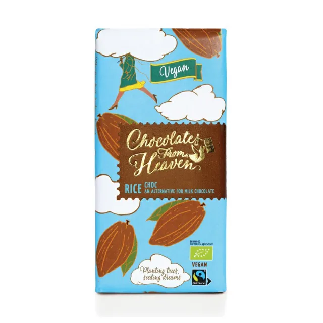 Chocolates from Heaven BIO rýžová VEGAN čokoláda 44%, 100 g