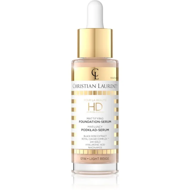 Christian Laurent Pour La Beauté HD 4M Pixel Fusion rozjasňující podkladové sérum na obličej odstín 01 Light Beige 32 ml