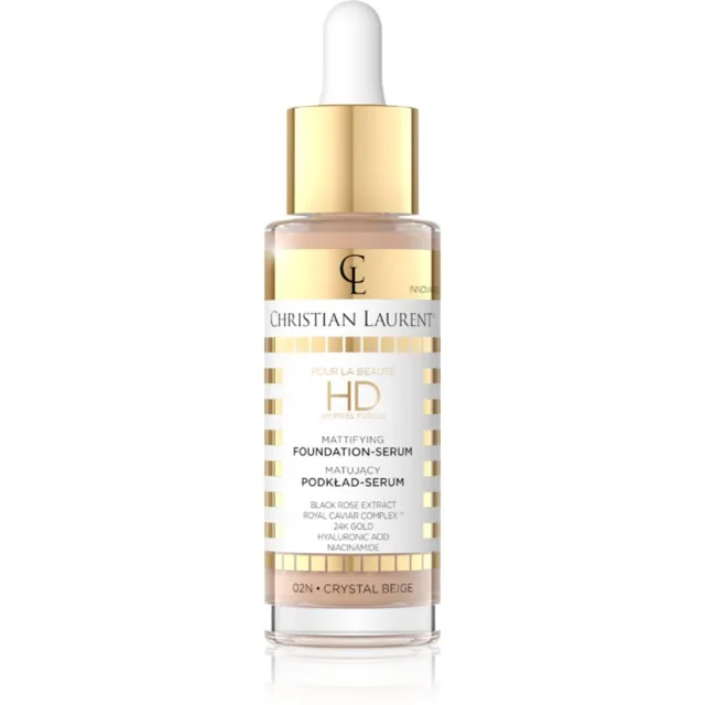 Christian Laurent Pour La Beauté HD 4M Pixel Fusion rozjasňující podkladové sérum na obličej odstín 02 Crystal Beige 32 ml