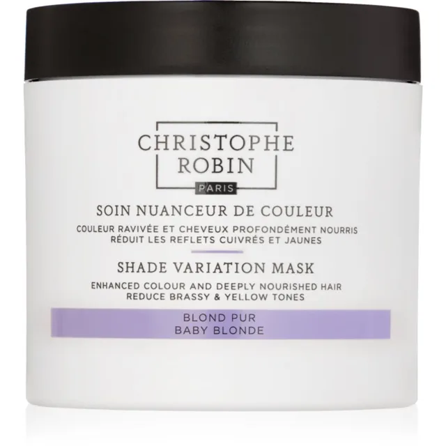 Christophe Robin Shade Variation Mask výživná krémová maska na vlasy odstín Baby Blonde 250 ml