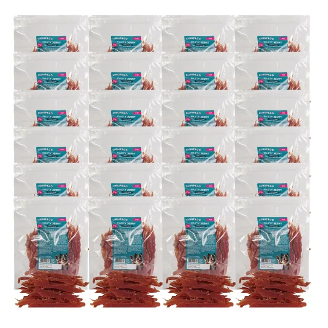 CHRUP&amp;GO Jerky filety s kachními prsy 24x500 g psí pamlsek