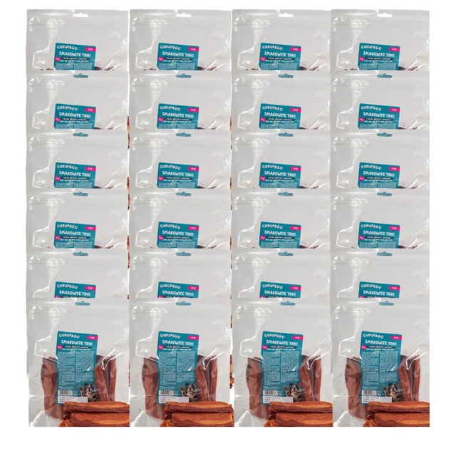 CHRUP&amp;GO Lahodné trio s kachnou, králíkem a jehněčím masem 24x500 g – pamlsek pro psy
