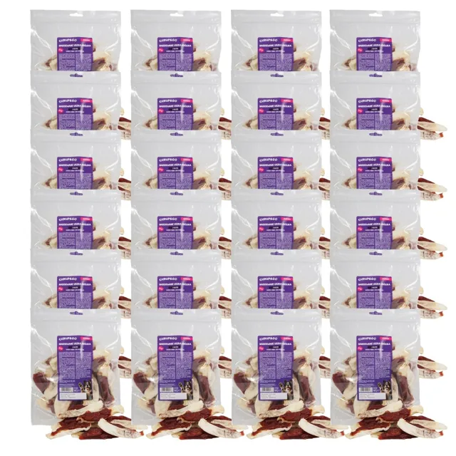 CHRUP&amp;GO Plněné králičí uši 24 × 500 g – pamlsek pro psy