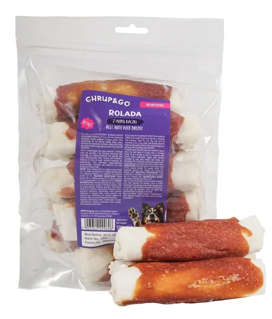 CHRUP&amp;GO Roláda z kachních prsou 500 g pamlsek pro psa