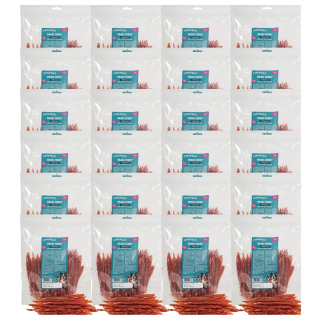 CHRUP&amp;GO Sušené proužky z kachní prsní části 24 × 500 g – pamlsek pro psy