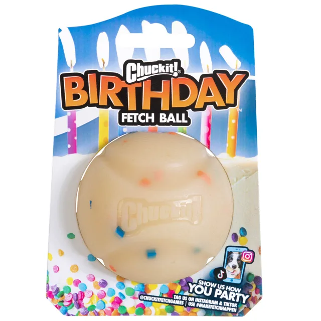 Chuckit! Birthday Fetch Ball aportovací míček - Ø 6,5 cm