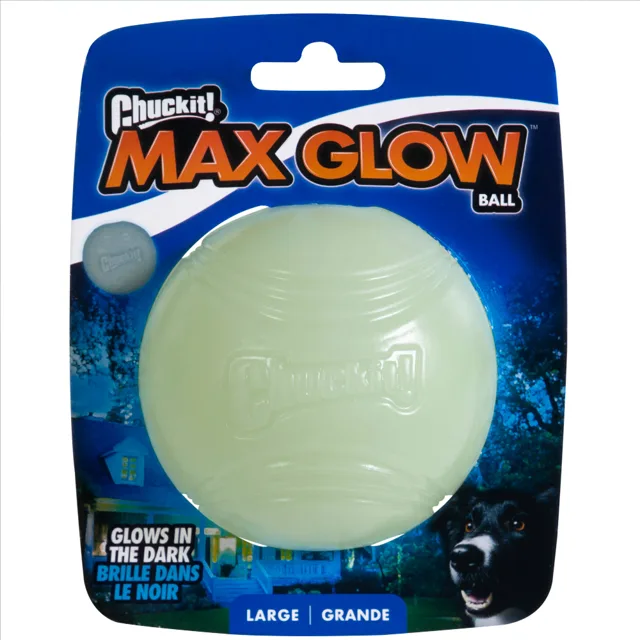 Chuckit! Max Glow míček - L: Ø 7,6 cm