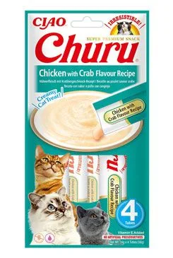 Churu Cat chicken with crab flavour recipe 4x14g