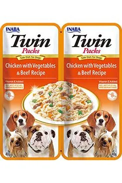 Churu Dog Twin Packs Chick & Veg.&beef In Broth 80g