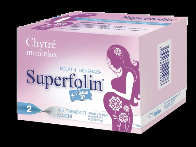 Chytré miminko Superfolin 2 Mama 30 tablet + 30 kapslí