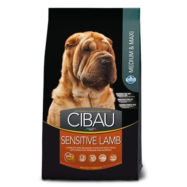 CIBAU Sensitive Lamb Medium &amp; Maxi 12 kg + 2 kg ZDARMA