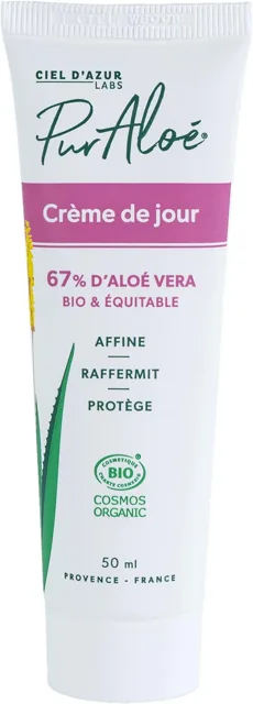 Ciel d'Azur Labs Pur Aloe denní krém s 67 % organického aloe vera 50 ml