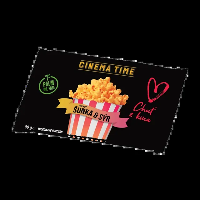 Cinema Time Popcorn do mikrovlnky Šunka a sýr 90 g