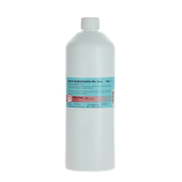 Čištěná voda Aqua purificata Ph. Eur. Galvex, 1 kg