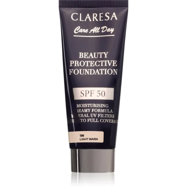 Claresa Care All Day Beauty Protective Foundation ochranný make-up SPF 50 odstín 1W Light Warm 30 ml