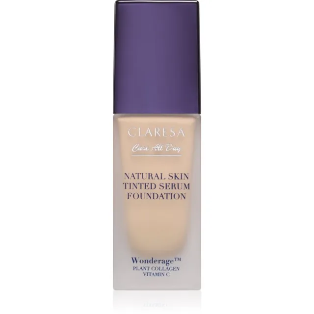Claresa Care All Day Natural Skin Tinted Serum Foundation lehký tónovací fluid pro přirozený vzhled odstín 1W Light Warm 32 ml