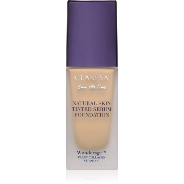 Claresa Care All Day Natural Skin Tinted Serum Foundation lehký tónovací fluid pro přirozený vzhled odstín 2WO Medium Olive 32 ml