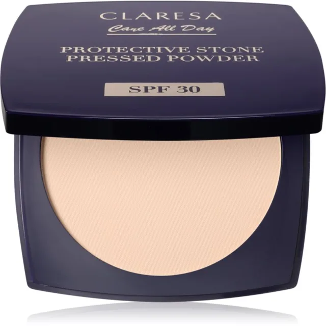 Claresa Care All Day Protective Stone Pressed Powder fixační pudr SPF 30 odstín Universal 10 g