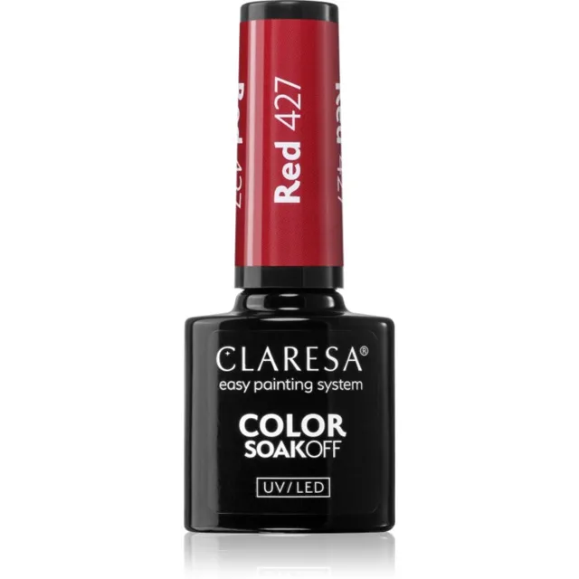 Claresa SoakOff UV/LED Color Fun Fair gelový lak na nehty odstín Red 427 5 g
