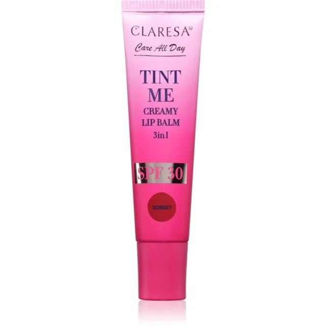 Claresa Tint Me Creamy Lip Balm balzám na rty s hydratačním účinkem odstín Sorbet 12 ml