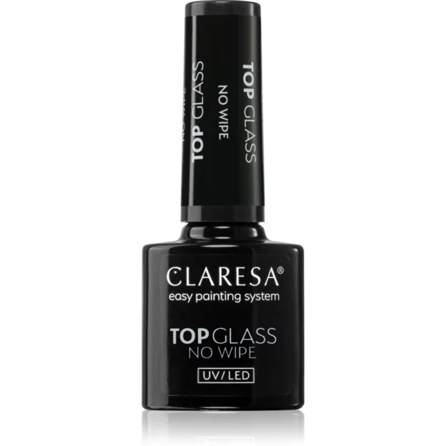 Claresa UV/LED Top Glass No Wipe vrchní gelový lak pro ochranu a lesk bez výpotku 5 g