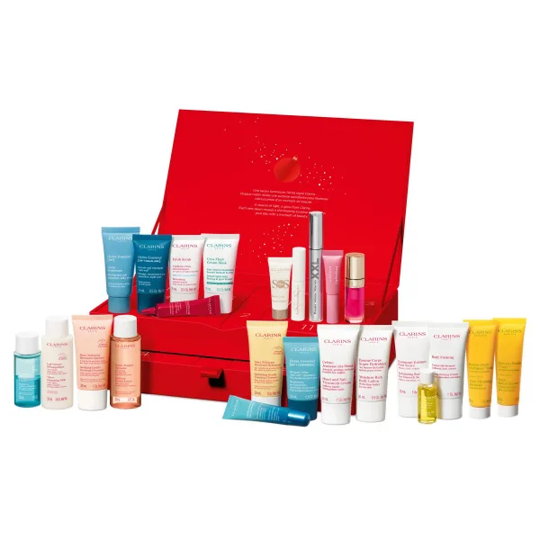 Clarins ADVENT CALENDAR veškeré know-how a kouzlo značky Clarins v 24 zářivých překvapeních