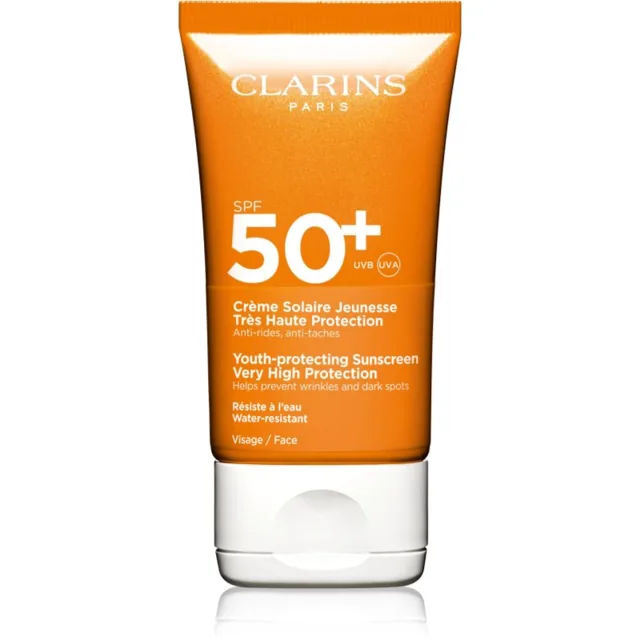 Clarins Sun Care Youth-Protecting Sunscreen opalovací krém na obličej SPF 50+ 50 ml