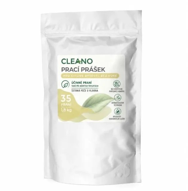 Cleano Ekologický prášek na praní - Pro citlivé bytosti 1800g