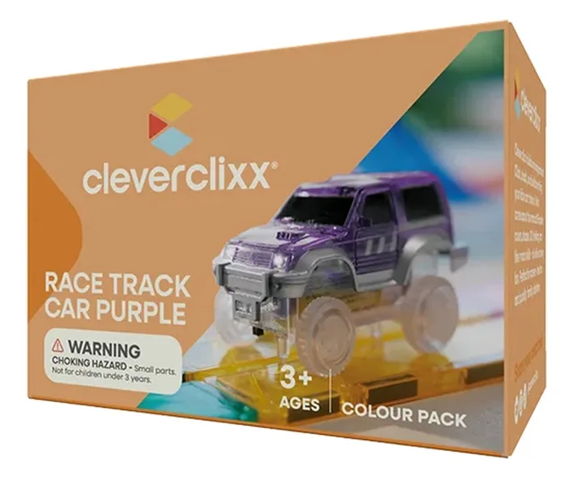 Cleverclixx Magnetická závodní dráha - Autíčko fialové - 1 ks