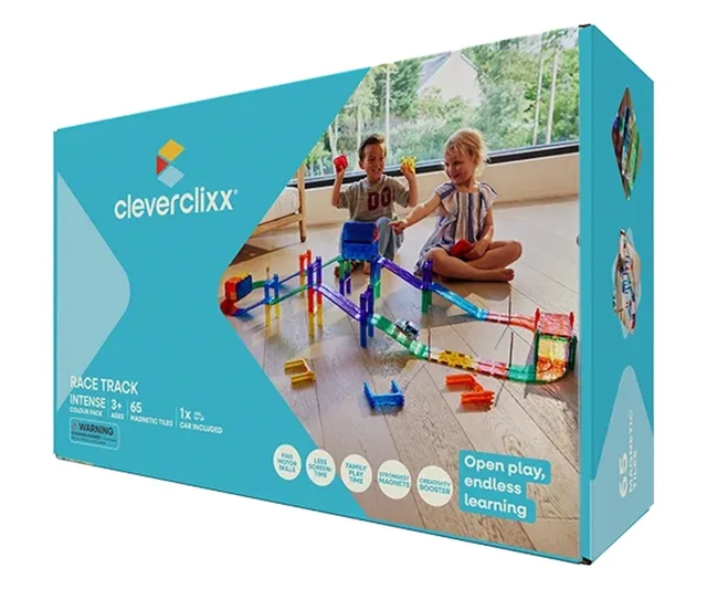 Cleverclixx Magnetická závodní dráha Intense - 65 ks