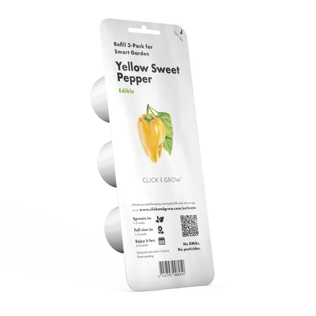Click & Grow Náplň pro chytré květináče 3 ks - sladká žlutá paprika