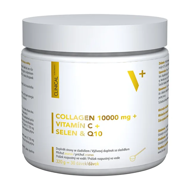 CLINICAL Collagen 10 000mg + vitamín C + selen & Q10 320 gramů