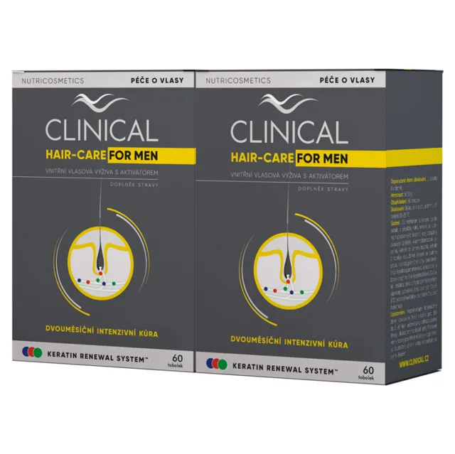 CLINICAL Hair-Care for men 60 tobolek 1+1 zdarma 4 MĚSÍČNÍ kúra