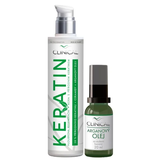 CLINICAL Keratin kúra 100 ml + Arganový olej 20 ml