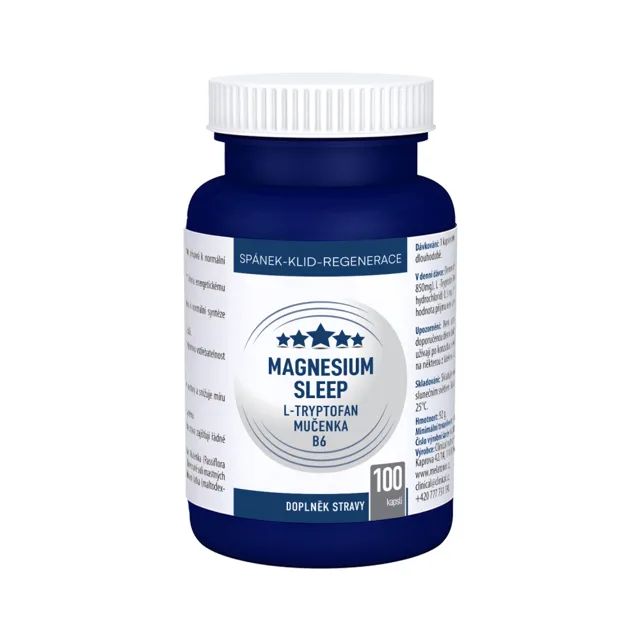 Clinical Magnesium Sleep L-Tryptofan + Mučenka + B6 100 kapslí
