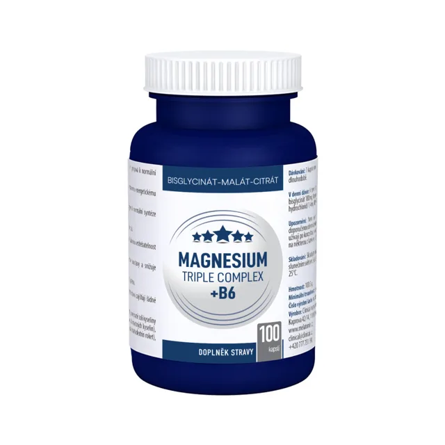 Clinical Magnesium Triple Complex + B6 100 kapslí