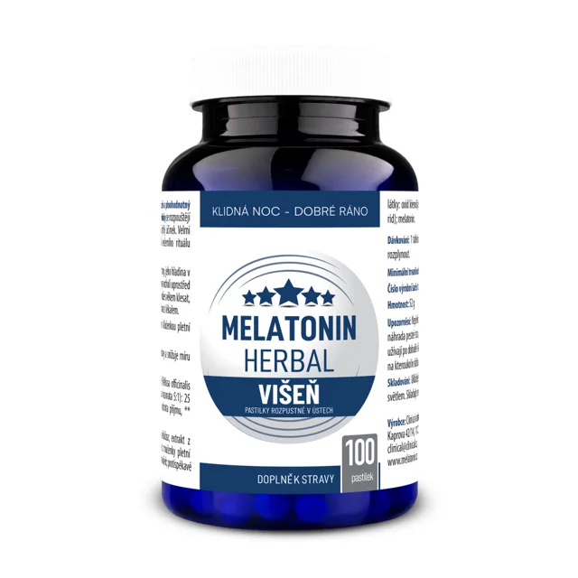 Clinical Melatonin Herbal višeň 100 pastilek