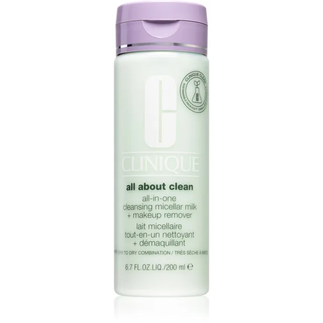 Clinique All About Clean™ All-in-One Cleansing Micellar Milk + Makeup Remover jemné čisticí mléko pro suchou až velmi suchou pleť 200 ml