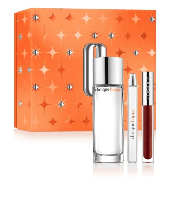 Clinique Happy - EDP 50 ml + EDP 10 ml + lesk na rty 3,4 ml