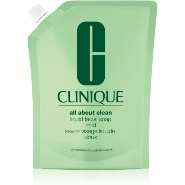 Clinique Liquid Facial Soap Extra-Mild tekuté mýdlo pro suchou až velmi suchou pleť náhradní náplň 400 ml