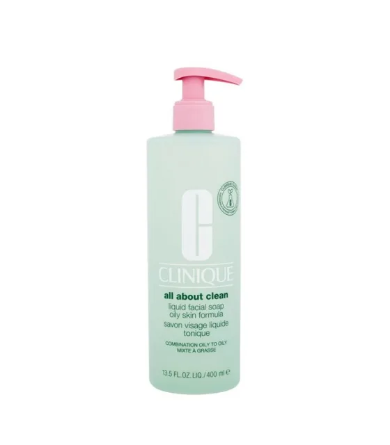 Clinique Tekuté čisticí mýdlo na obličej pro smíšenou až mastnou pleť All About Clean (Liquid Facial Soap Oily Skin) 400 ml